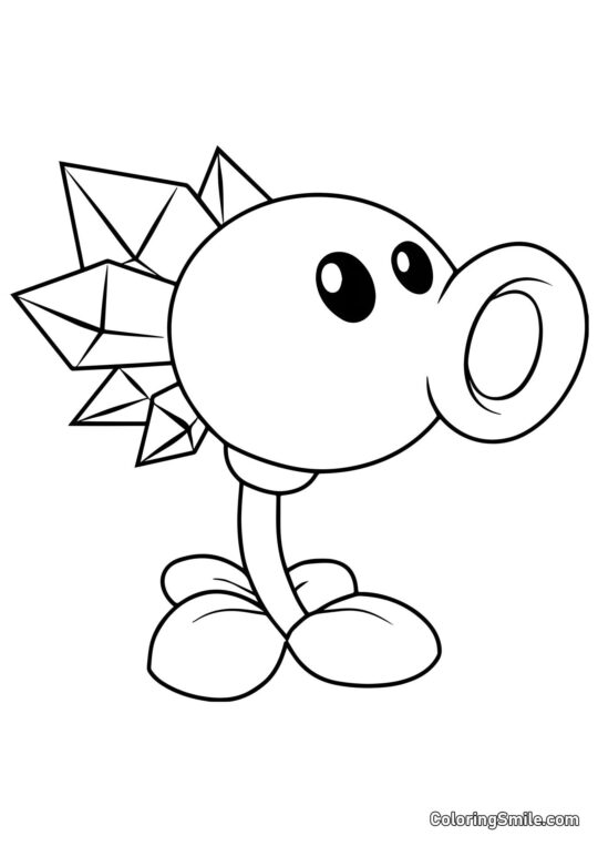 Śnieżny Groszek z Roślin kontra Zombiaki - Kolorowanka