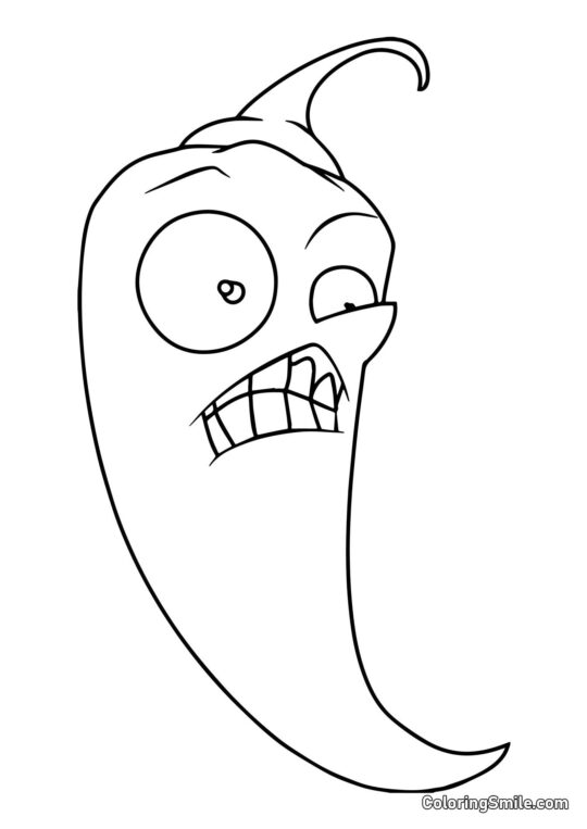 Jalapeno z Roślin kontra Zombiaki - Kolorowanka