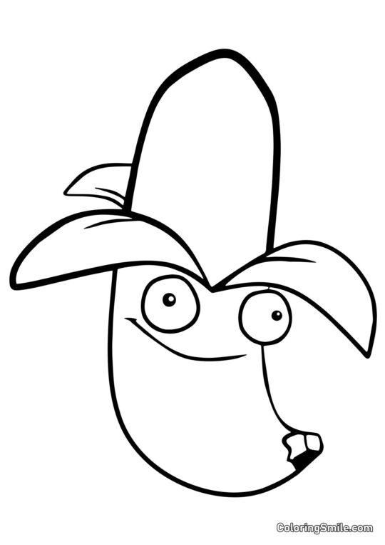 Wyrzutnia Banana z Roślin kontra Zombiaki - Kolorowanka