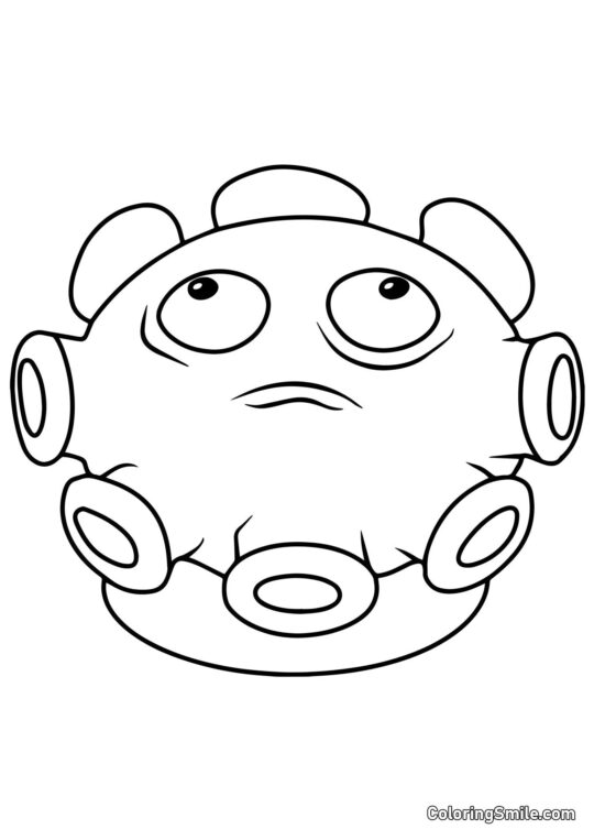 Grzyb Gloom z Roślin kontra Zombiaki - Kolorowanka