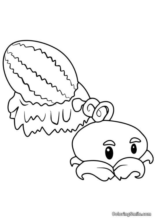 Melonowiec z Roślin kontra Zombiaki - Kolorowanka