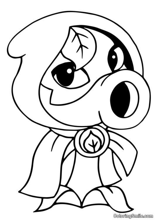 Zielony Cień z Roślin kontra Zombiaki - Kolorowanka