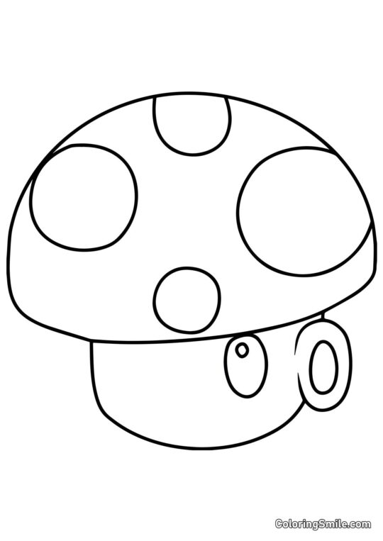 Grzyb Puff z Roślin kontra Zombiaki - Kolorowanka