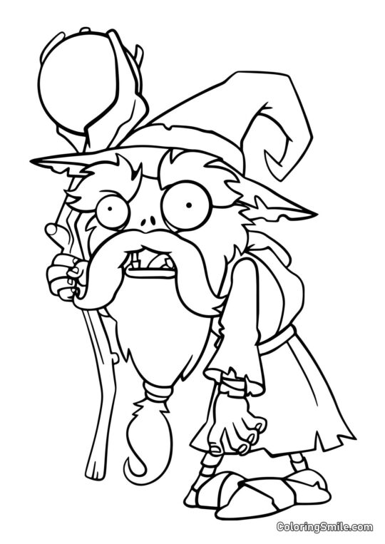 Zombie Quasar Czarodziej - Kolorowanka