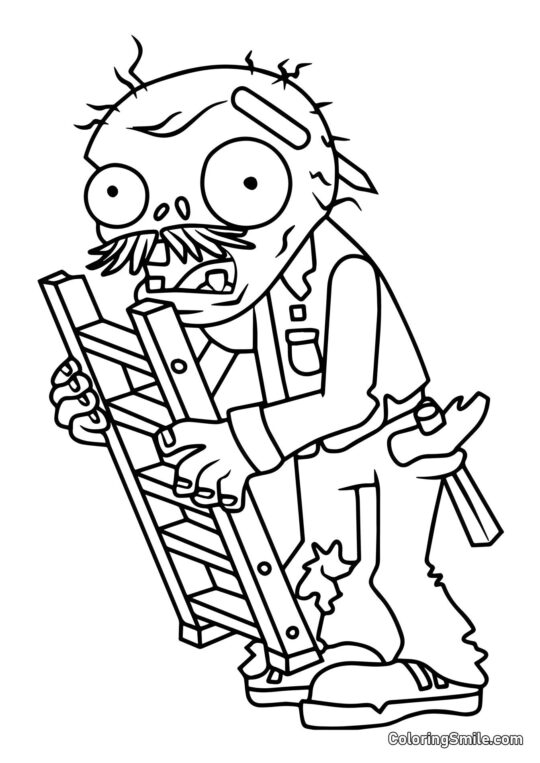 Zombie Drabinkowy - Kolorowanka