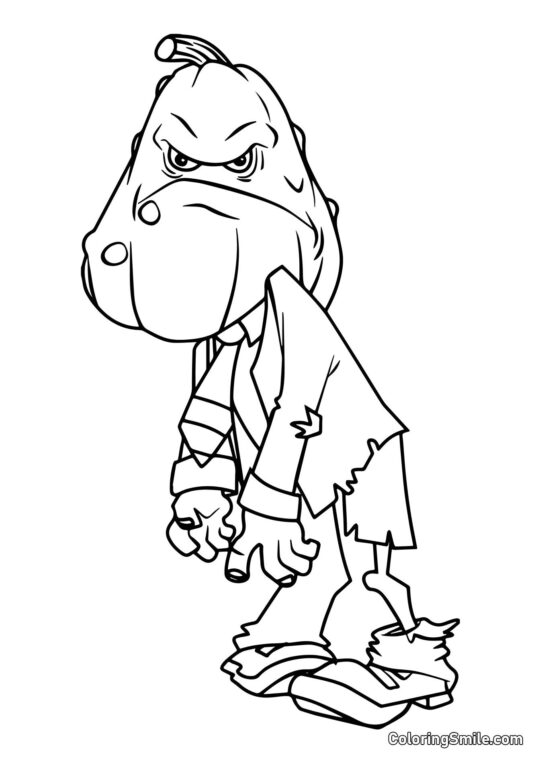 Zombie Cukinia - Kolorowanka