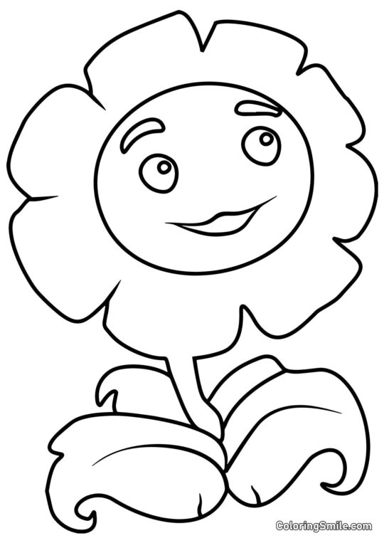 Gigantyczna Nagietka z Roślin kontra Zombiaki - Kolorowanka