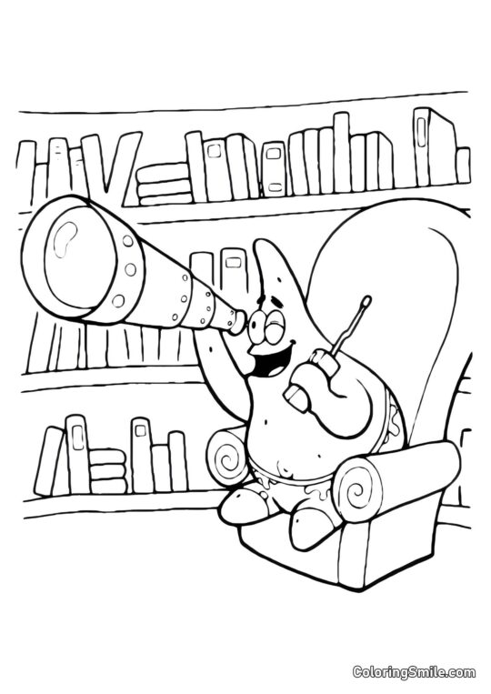 Patryk i SpongeBob z sieciami - Kolorowanka