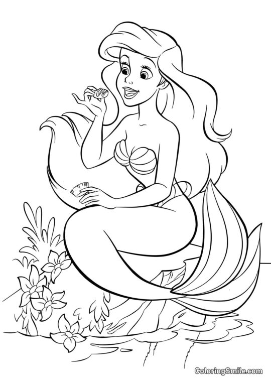 Syrena z konfetti - Kolorowanka