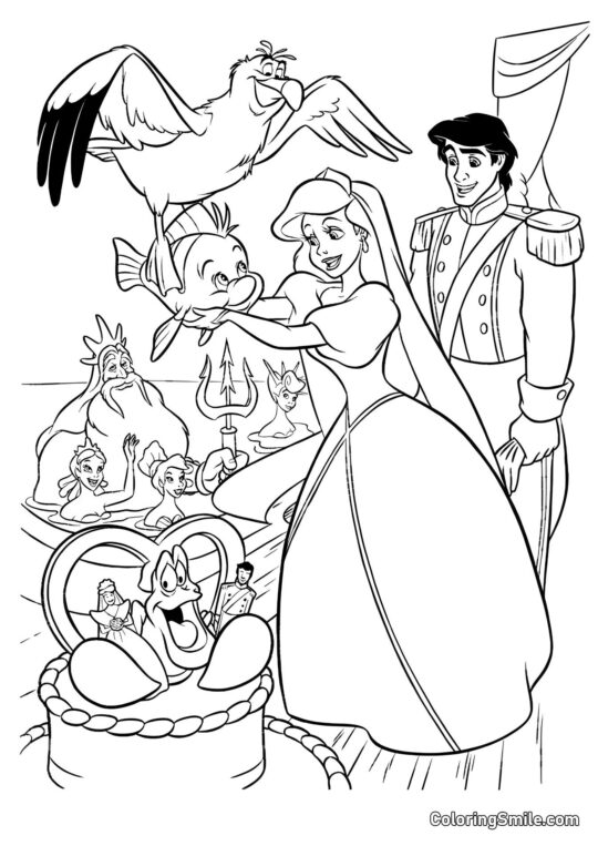 Syrena Ariel - Kolorowanka