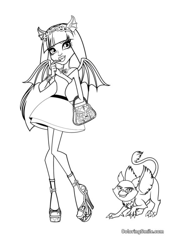 Rochelle Goyle i Gryphon-Gargulec Roux - Kolorowanka