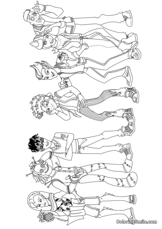 Monster High Chłopcy - Kolorowanka