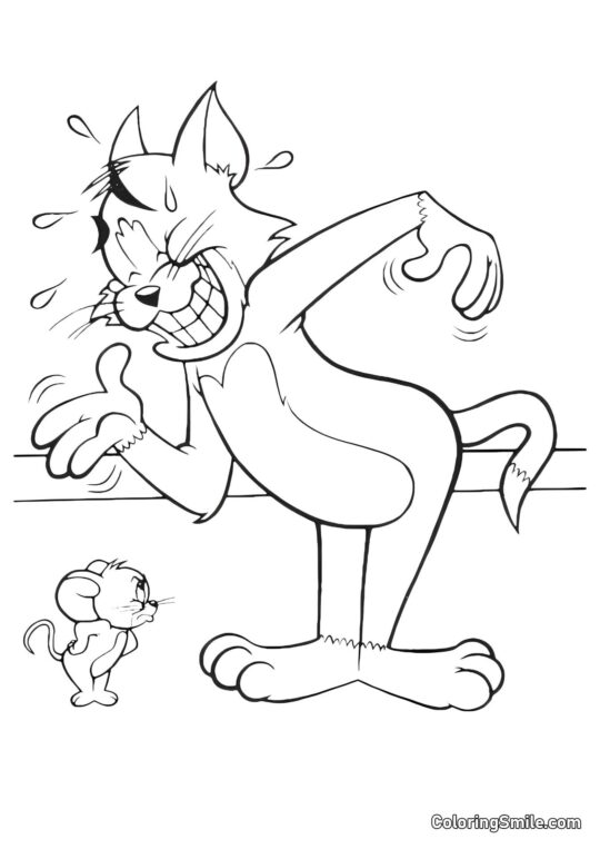 Tom Śmieje się z Jerry’ego Tom Śmieje się z Jerry’ego - Kolorowanka