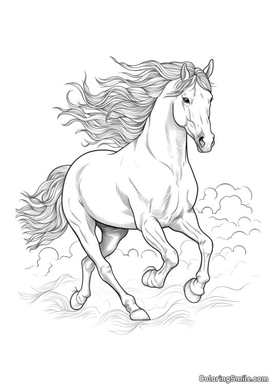 Ogier z piękną grzywą - Kolorowanka