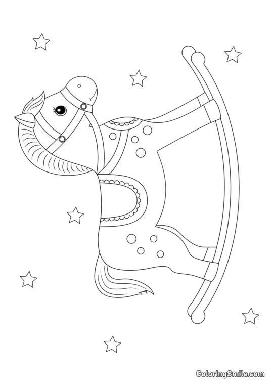 Zabawny koń - Kolorowanka