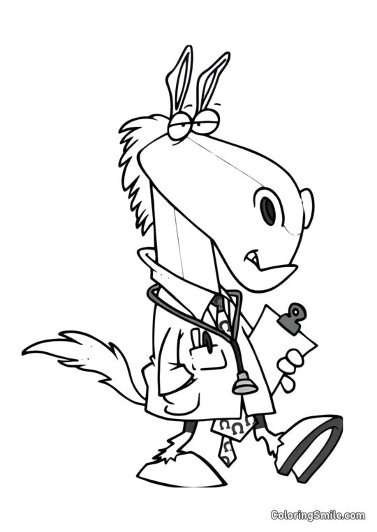 Śmieszny osiołek - Kolorowanka