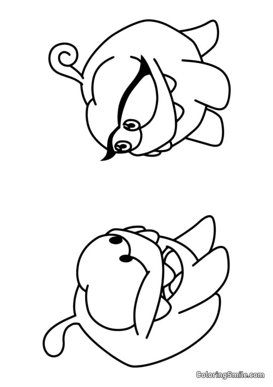 Om Nom z Om Nelle - Kolorowanka