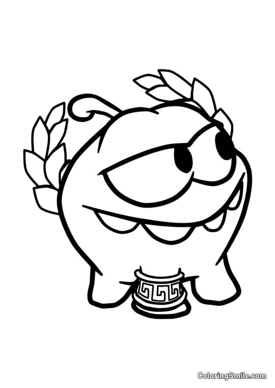 Om Nom w Starożytnej Grecji - Kolorowanka