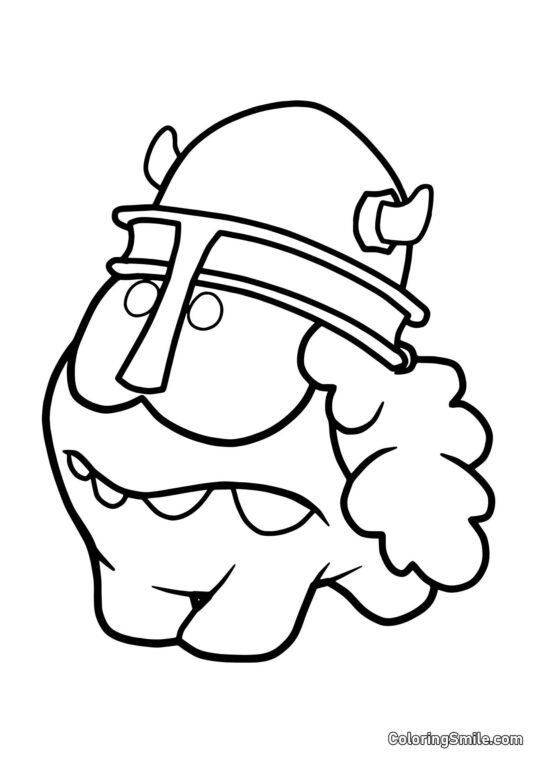 Om Nom Rycerz - Kolorowanka