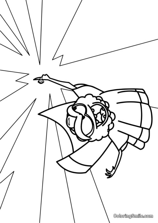 Pajęczy Czarodziej z Om Nom - Kolorowanka