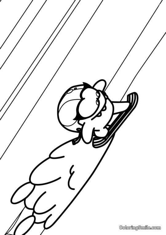 Om Nelle na Snowboardzie - Kolorowanka