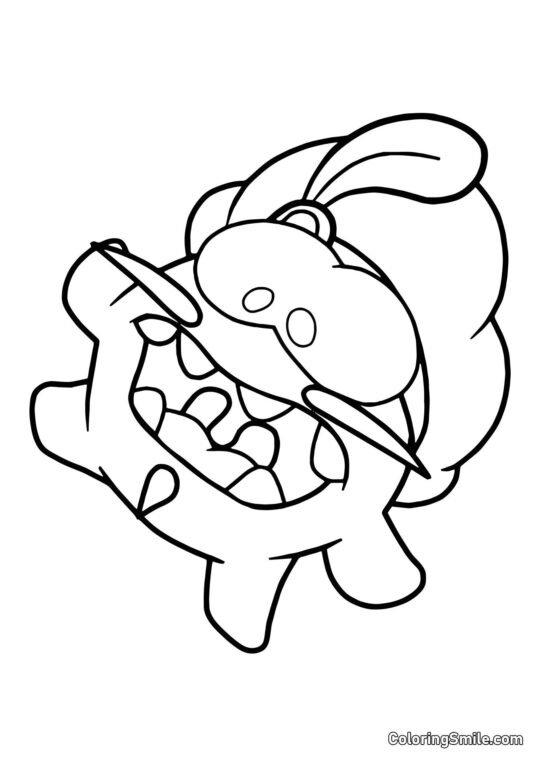 Om Nom w Erze Renesansu - Kolorowanka