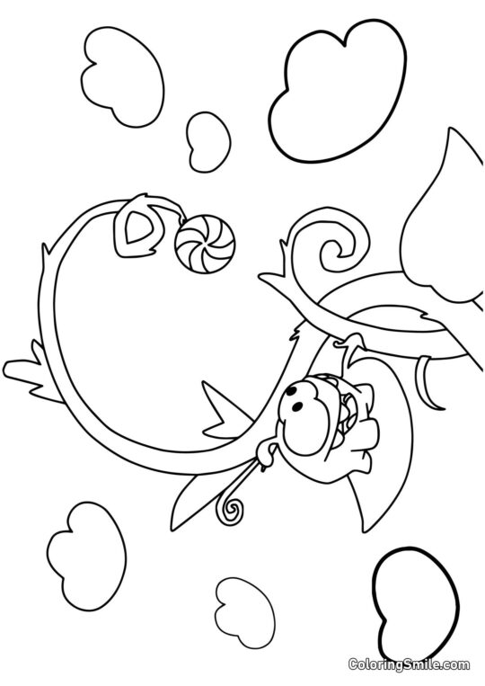 Om Nom i Lizak Fasolowy - Kolorowanka