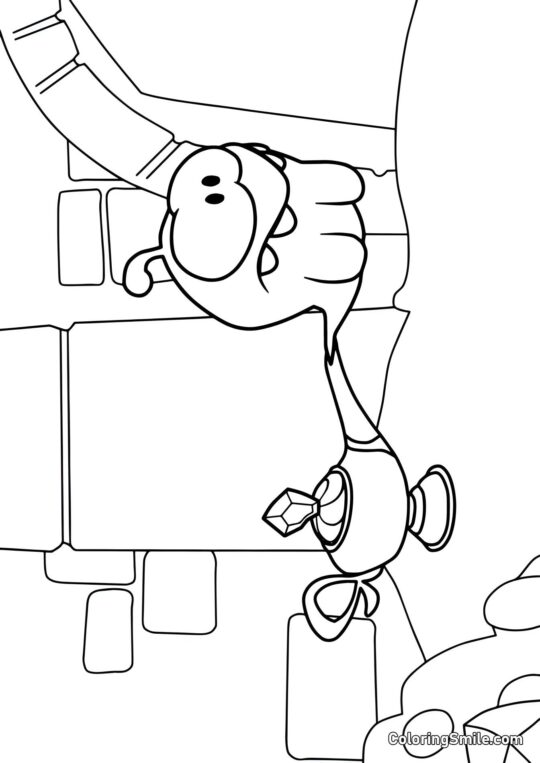 Om Nom i Magiczna Lampa - Kolorowanka