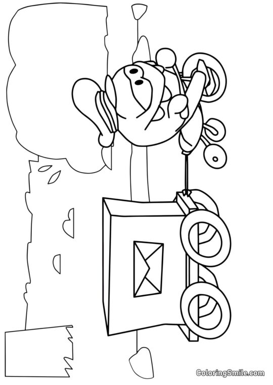 Om Nom Listonosz - Kolorowanka