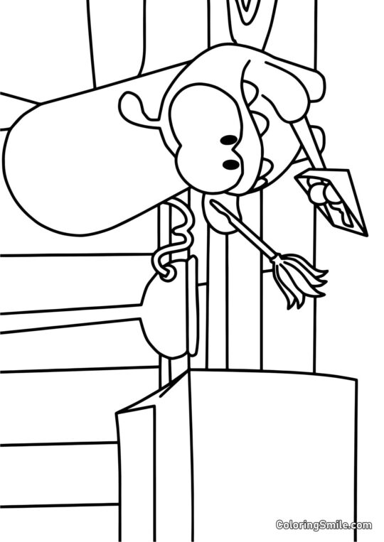 Om Nom Sprząta - Kolorowanka