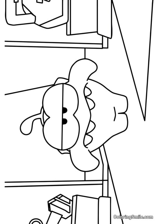 Om Nom na Siłowni - Kolorowanka