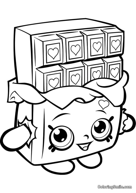 Shopkins Czekolada - Kolorowanka