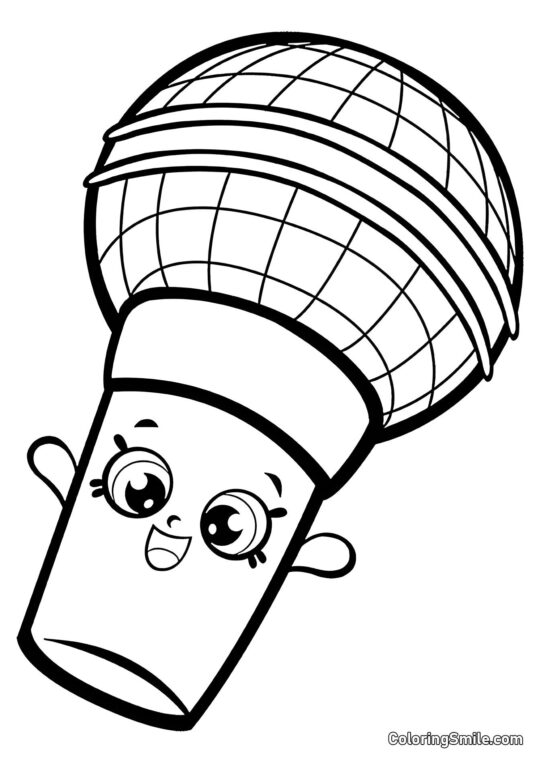 Shopkins Mikrofon Mike - Kolorowanka