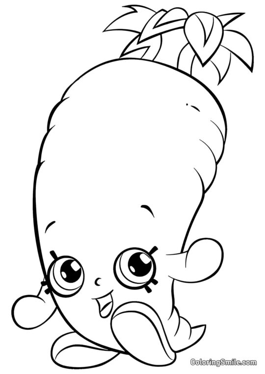 Shopkins Marchewka Karen - Kolorowanka
