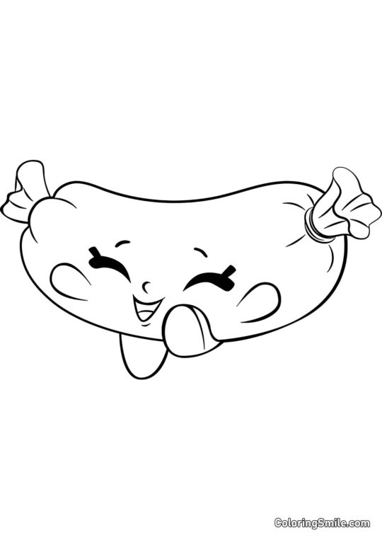 Shopkins Sycząca Kiełbasa - Kolorowanka
