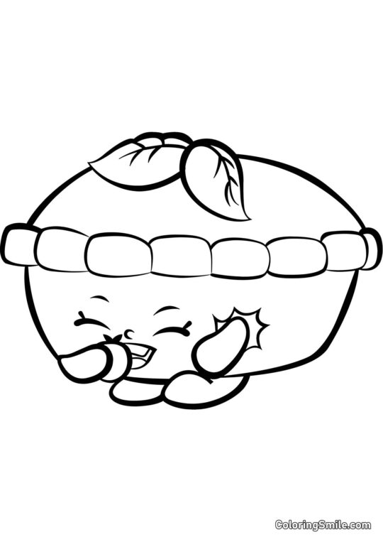 Shopkins Szarlotka - Kolorowanka