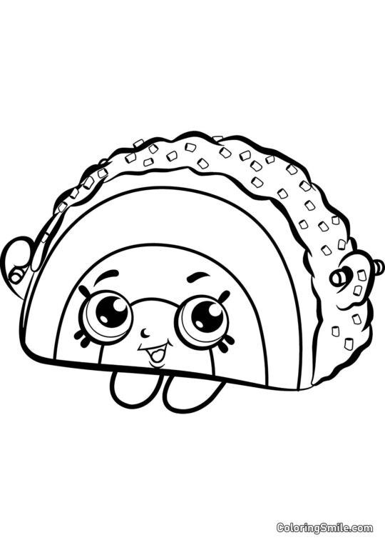 Shopkins Tęczowy Tort - Kolorowanka