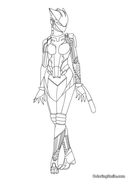 Fortnite Neonowy Lynx - Kolorowanka