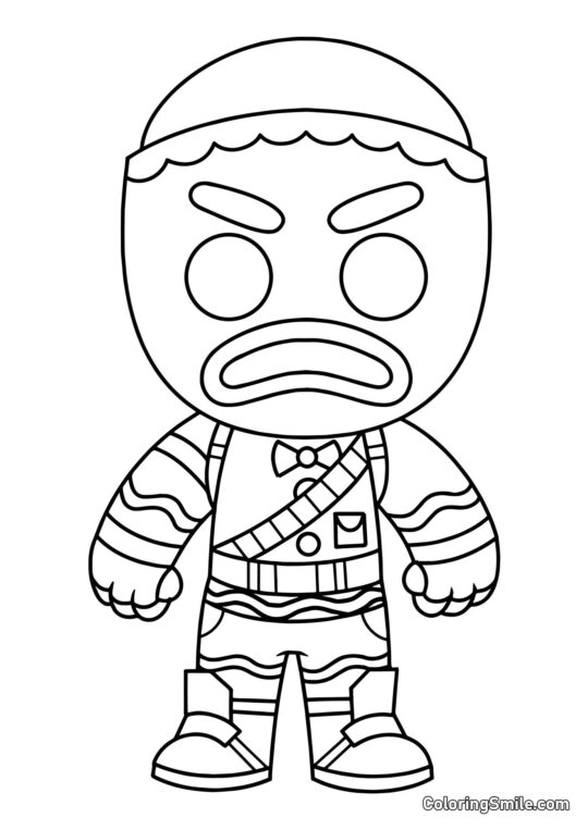 Fortnite Chibi Wesoły Marauder - Kolorowanka