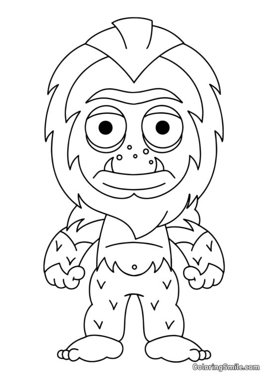 Fortnite Chibi Yeti - Kolorowanka