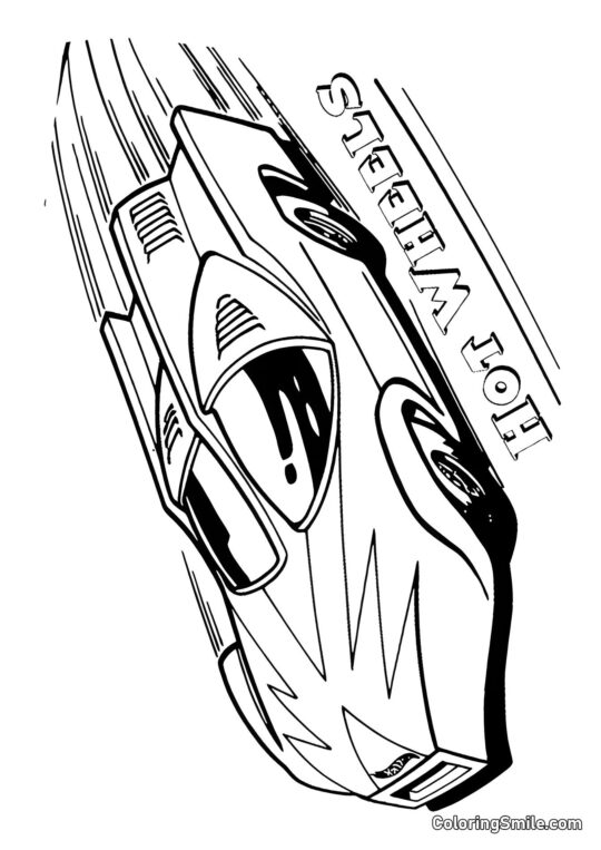 Hot Wheels na torze wyścigowym - Kolorowanka