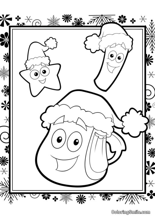 Plecak Dory na Nowy Rok Plecak Dory na Nowy Rok - Kolorowanka