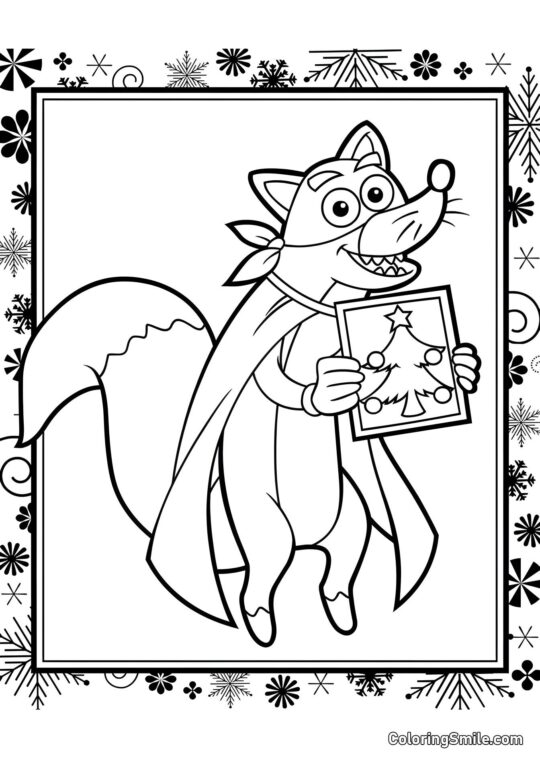 Wiewiórka i Nowy Rok Wiewiórka i Nowy Rok - Kolorowanka