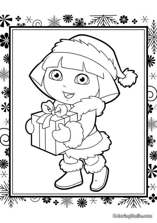 Dora poznaje świat i Nowy Rok Dora poznaje świat i Nowy Rok - Kolorowanka