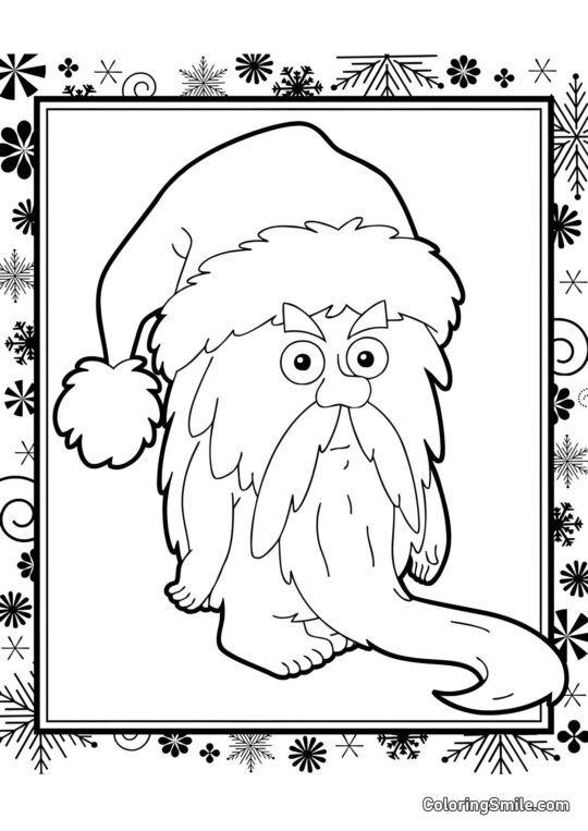 Portret Dziadka Mroza Portret Dziadka Mroza - Kolorowanka