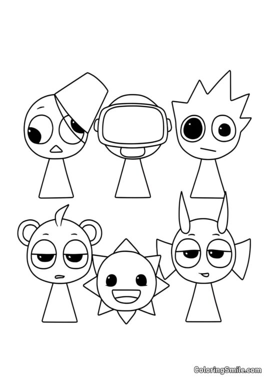 Pan Słońce z Przyjaciółmi - Kolorowanka