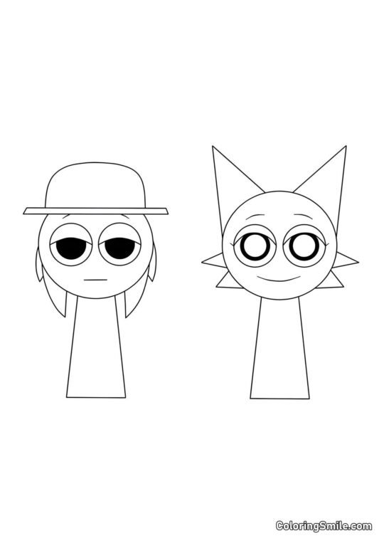 Sprunki Tanner i Venda - Kolorowanka