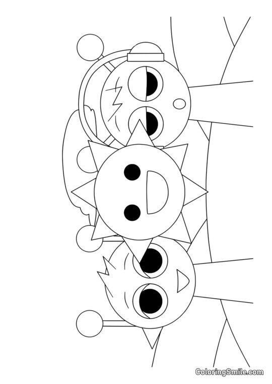 Pan Słońce, Simon i Oren - Kolorowanka
