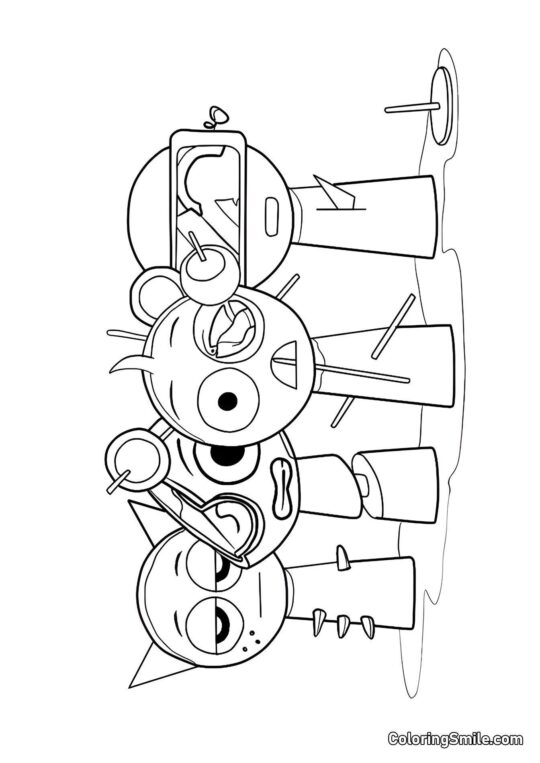 Nowe Straszne Sprunki - Kolorowanka