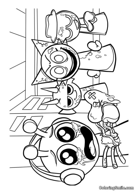 Sprunki w Trybie Horror - Kolorowanka